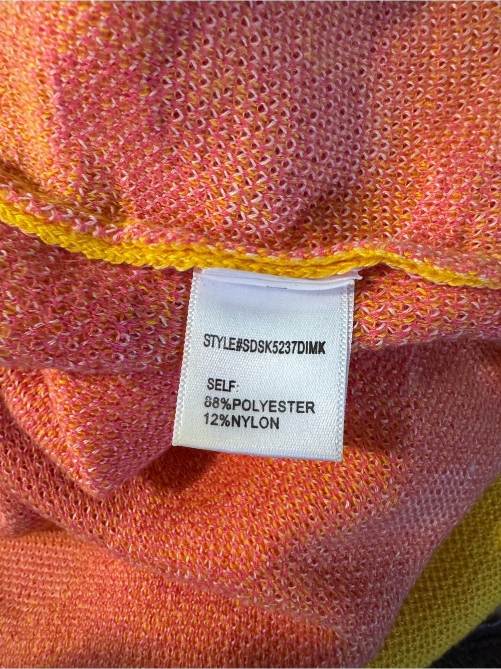 Altar'd State Women’s Floral Knitted Halter Dress Size Small Yellow Pink - Picture 4 of 6